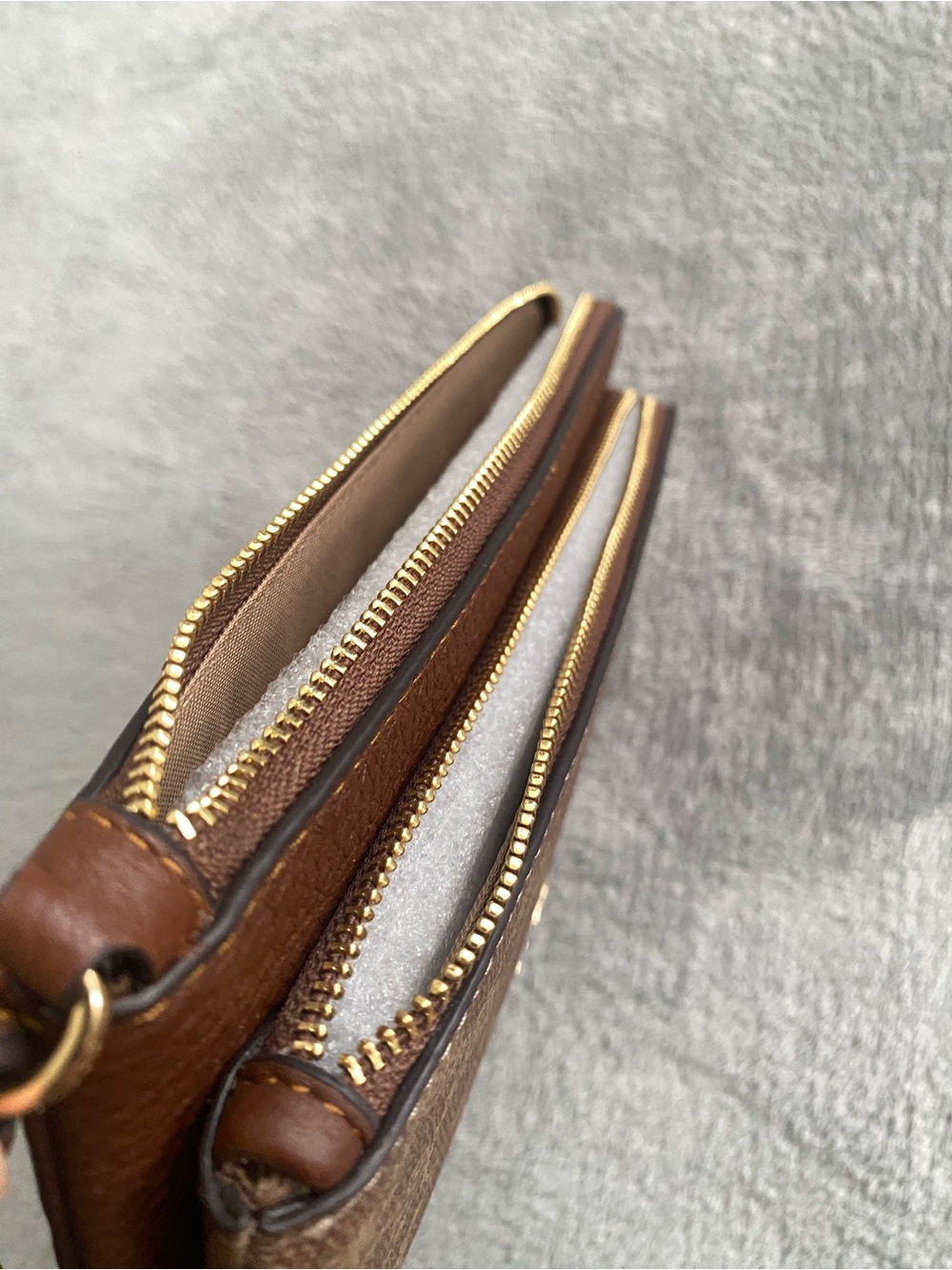 Coach Signature Tan Wristlet Clutch - Picture 14 of 15